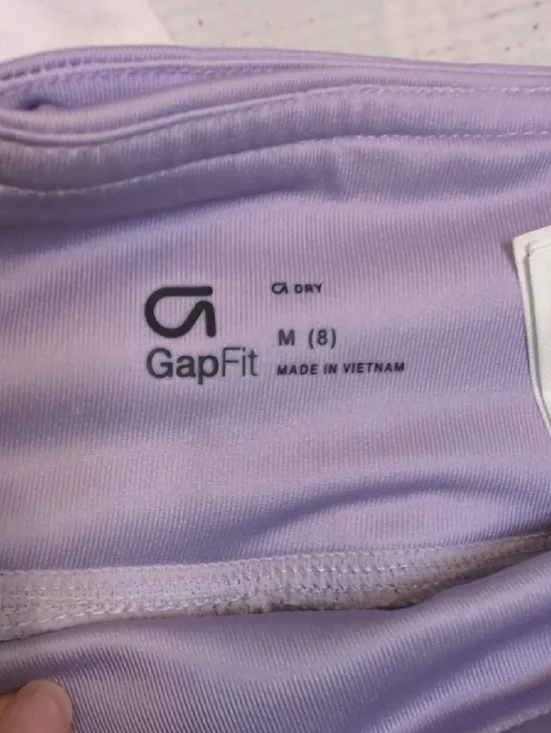 Champion Kids White T-Shirt & Gap Fit Lavender Ombre Capri Leggings Set - S / 8 - Picture 3 of 9